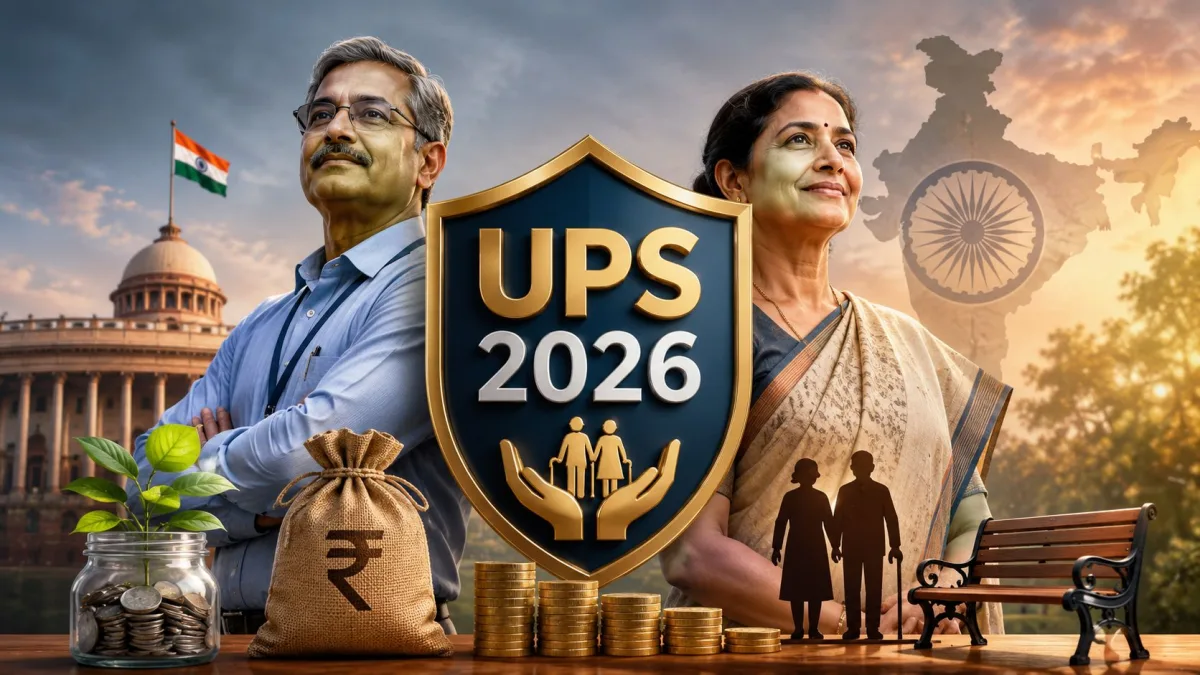 India Unified Pension Scheme UPS 2026 guide for central government employees comparing UPS vs NPS benefits