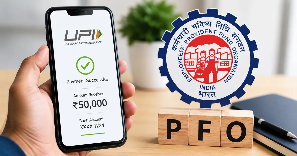 EPFO 3.0 UPI withdrawal 2026 step-by-step guide showing PF withdrawal on mobile phone without employer approval