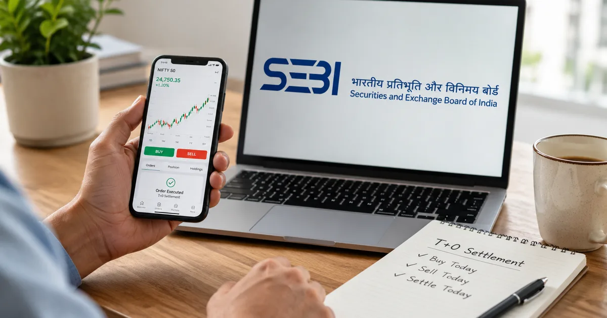 SEBI T+0 settlement explained — same-day stock trading in India on NSE and BSE