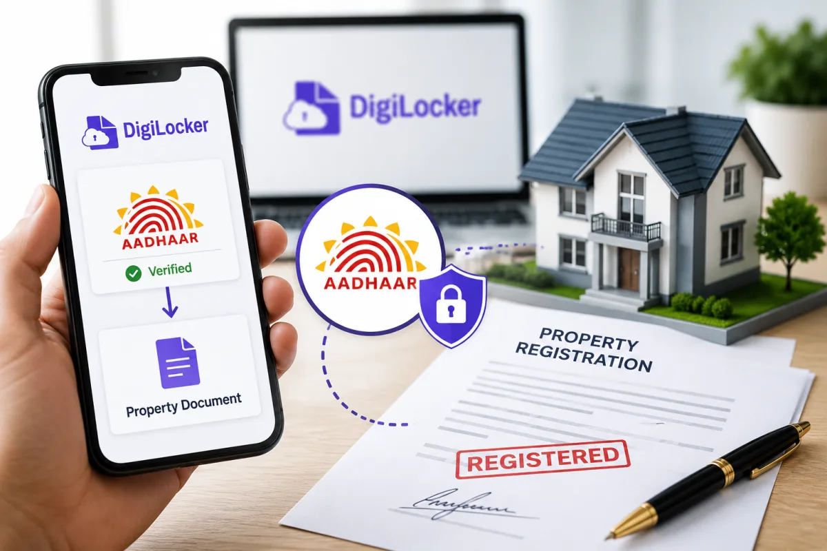 Step-by-step guide to using Aadhaar-based DigiLocker for property registration in India in 2026