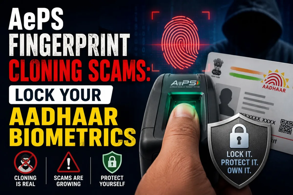 Close up of a silicone cloned fingerprint used in AePS bank scams in India
