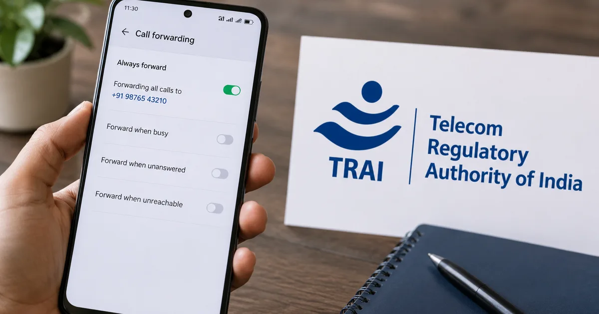 TRAI AI-based call forwarding rules 2026 for Indian mobile users on Jio Airtel Vi networks