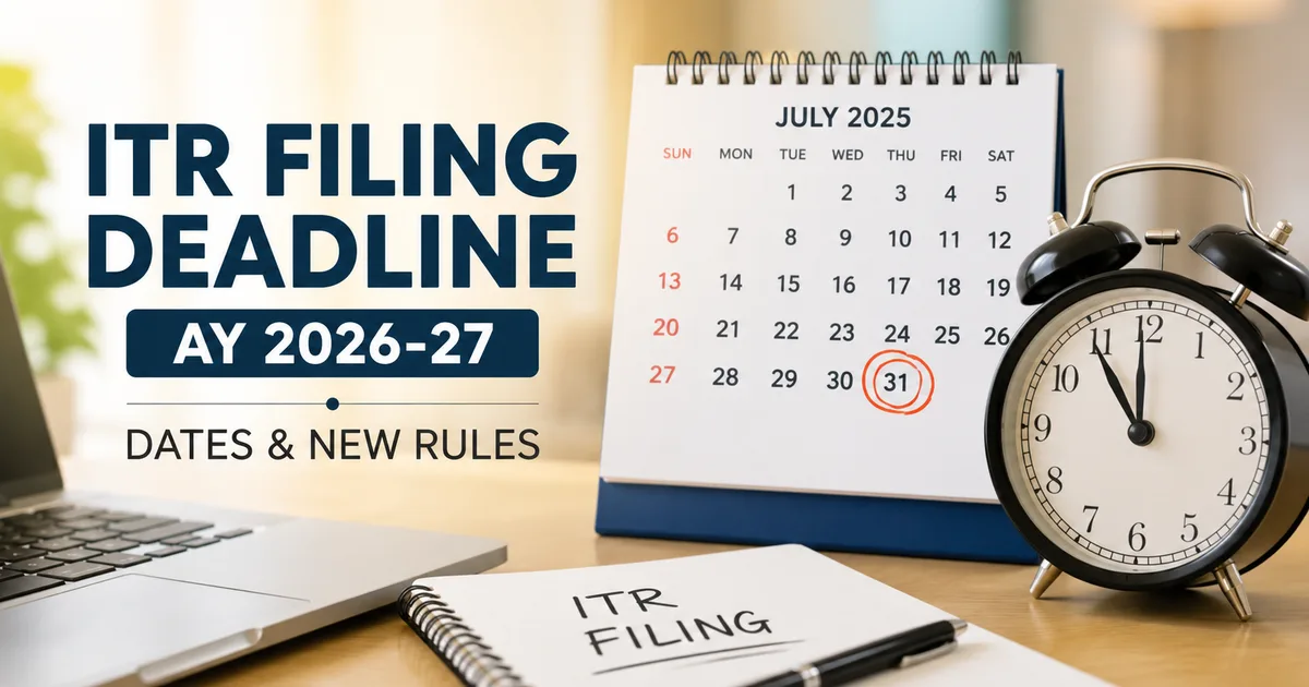 ITR filing deadline for AY 2026-27 guide with dates and rules