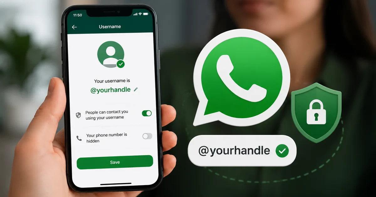 WhatsApp Usernames Rollout 2026 interface on a smartphone screen