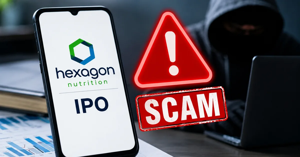 Avoid fake KFintech links in the Hexagon Nutrition IPO allotment scam.