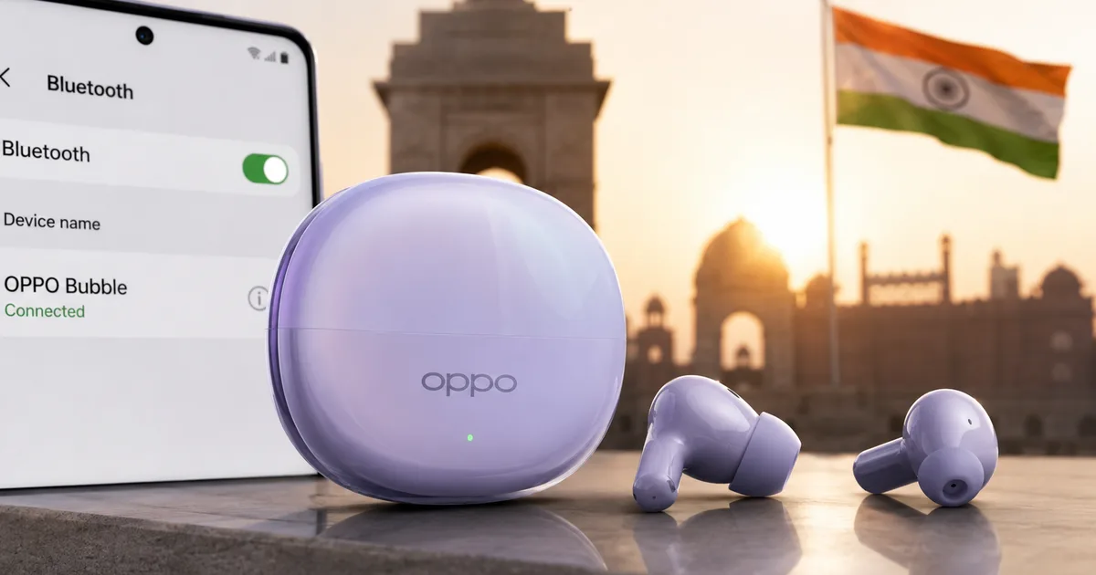 Oppo Bubble selfie screen accessory and Reno 16 series phone