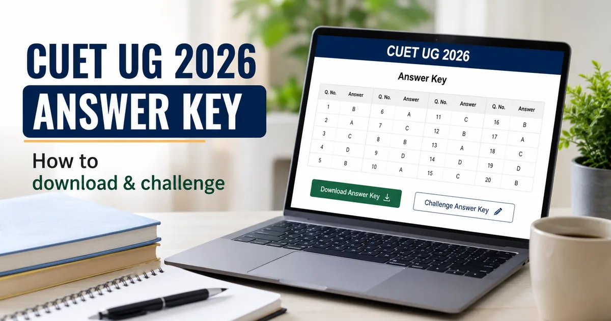 NTA CUET UG 2026 Answer Key download portal online