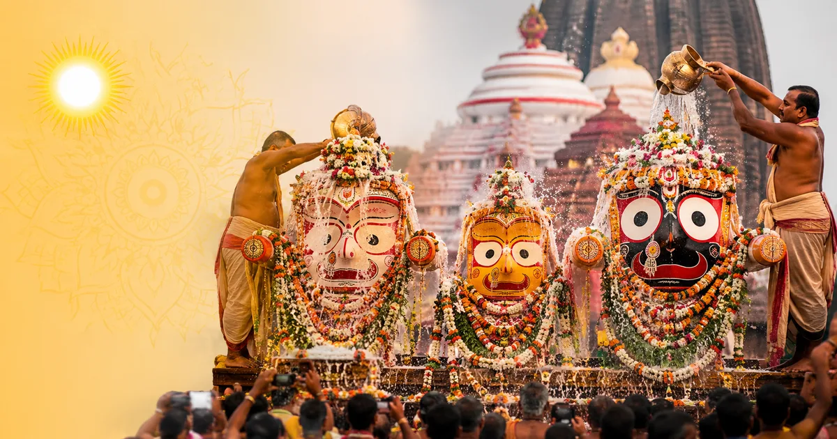 Lord Jagannath in elephant attire during Snana Purnima 2026