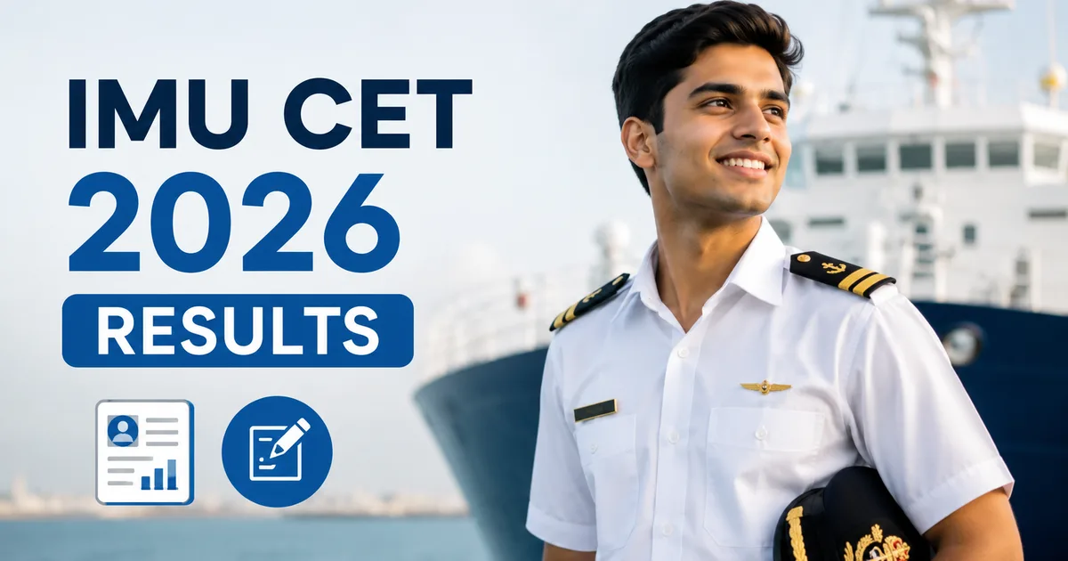Official IMU CET 2026 results page showing download link for rank cards and registration form
