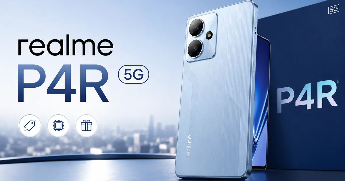 Realme P4R 5G India launch showing the phone with its massive battery