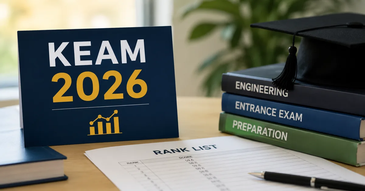 KEAM 2026 rank list calculation process showing board marks normalization