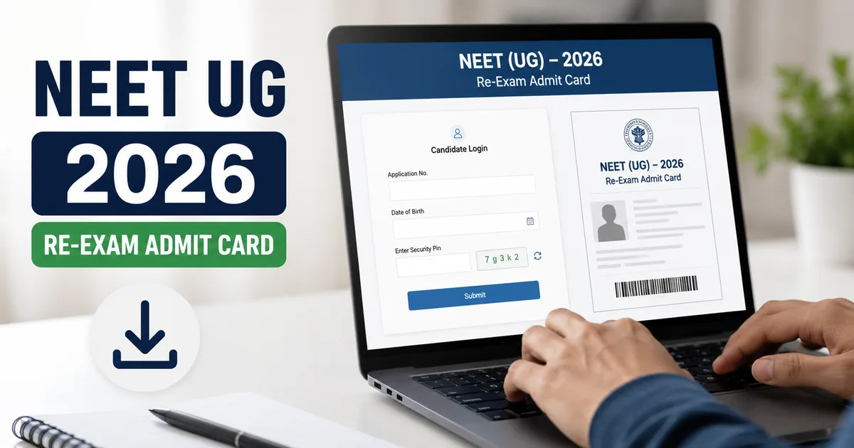 Download guide for the official NEET UG 2026 re-exam admit card