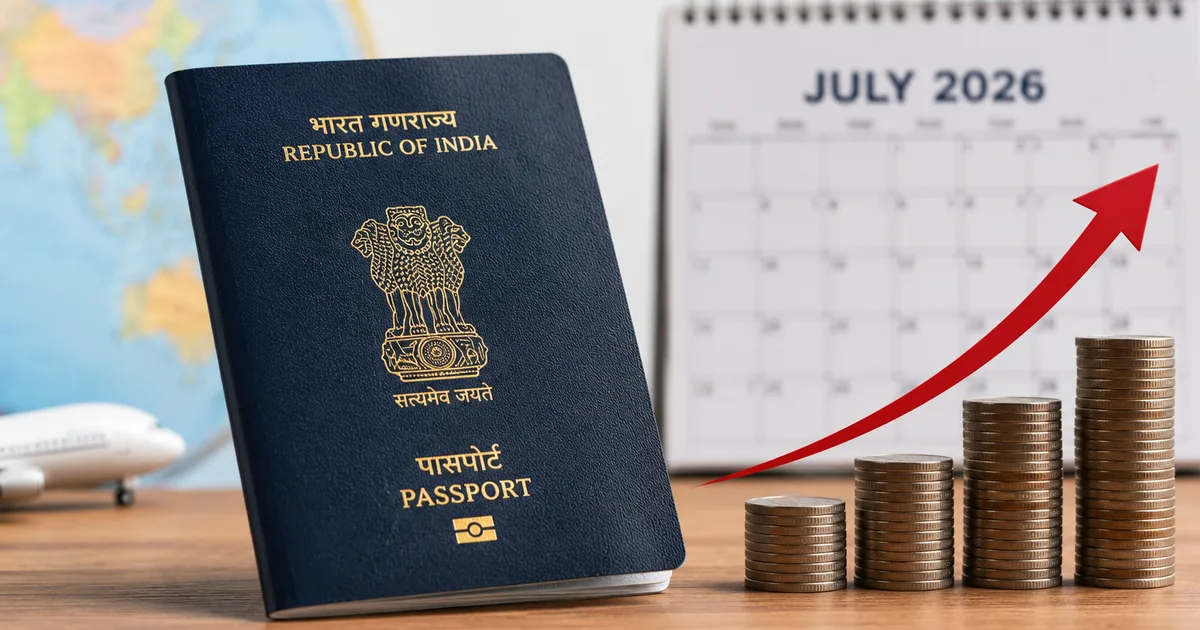 Indian passport fee hike July 2026 guide with new rates