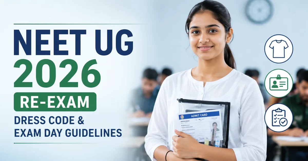 NTA NEET UG 2026 Re-Exam Dress Code and Exam Day Guidelines