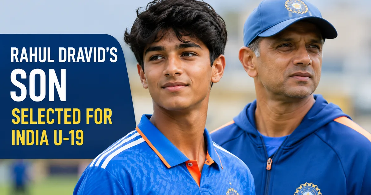 Anvay Dravid selected for India U-19 squad