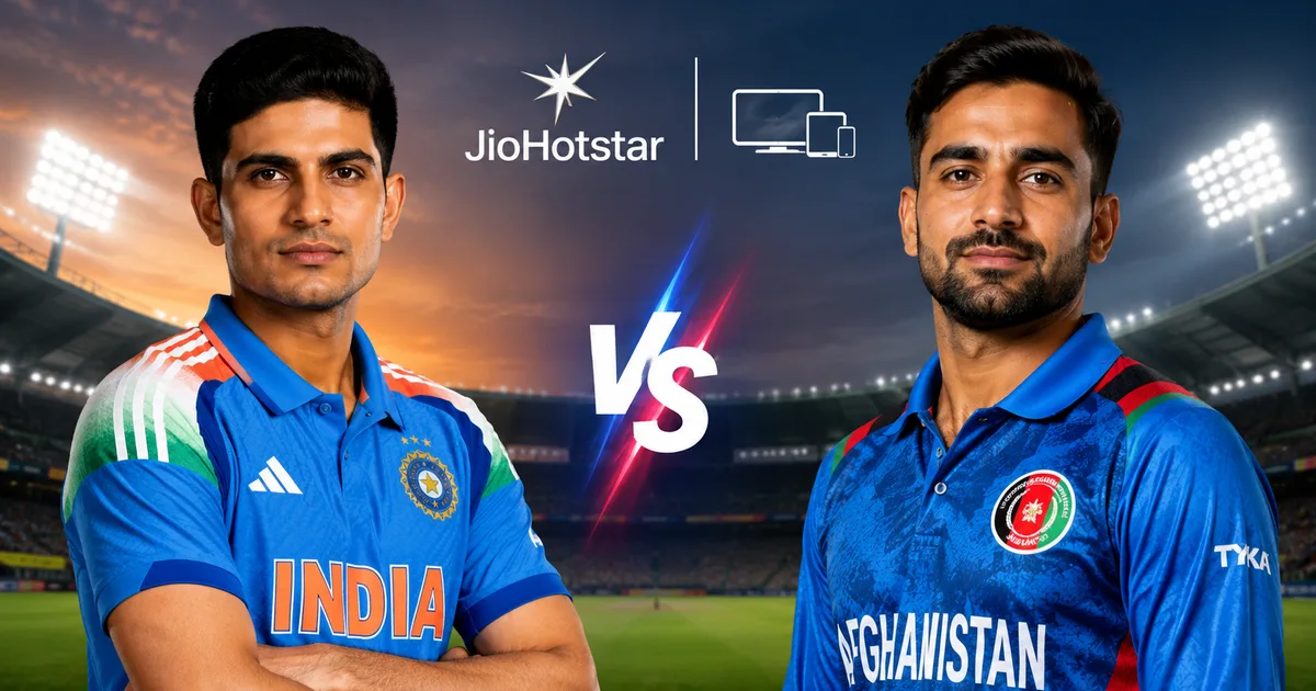 India vs Afghanistan T20 series 2026 live streaming on JioHotstar — schedule, squad and free DD Sports options for Indian cricket fans