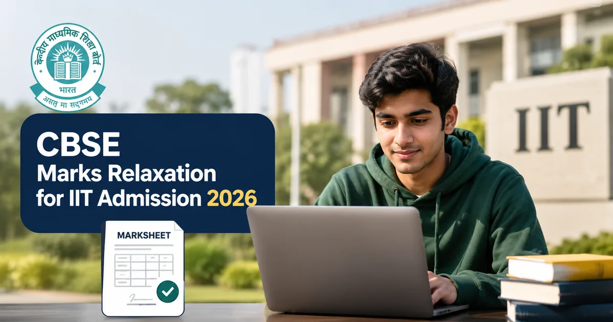 CBSE Class 12 marksheet and IIT admission eligibility 2026