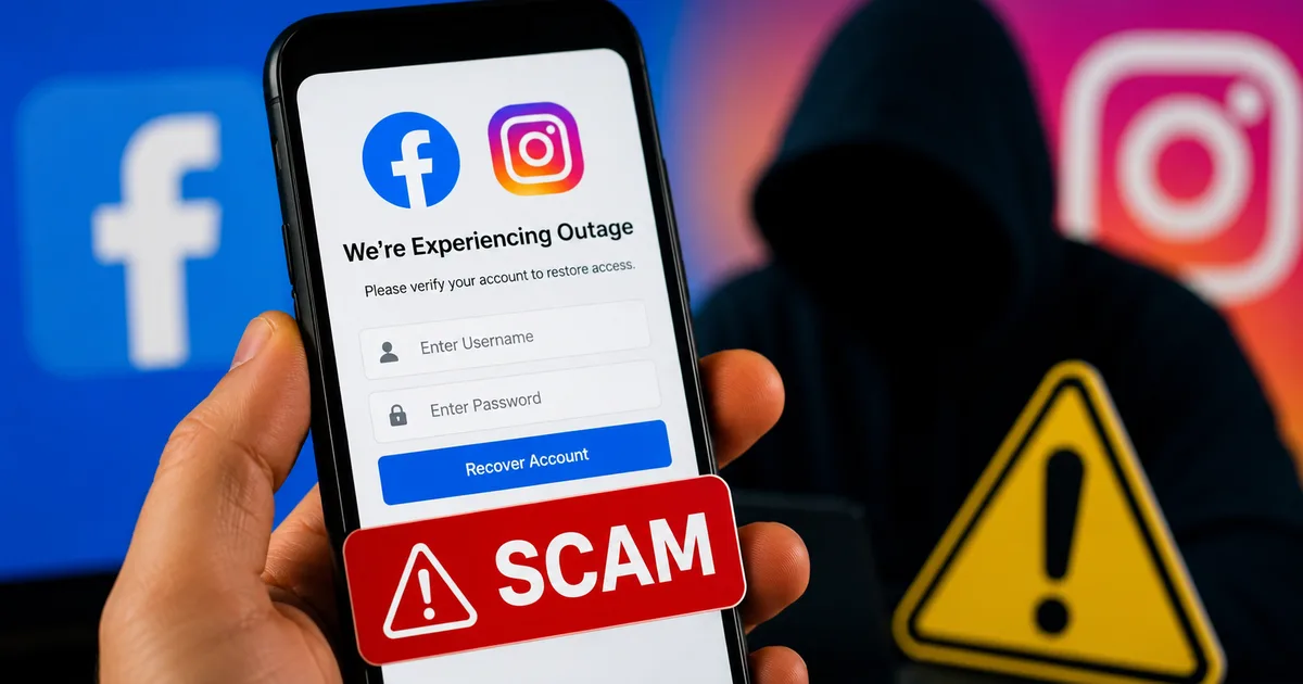 Fake Facebook and Instagram Outage 2026 Account Recovery Scam