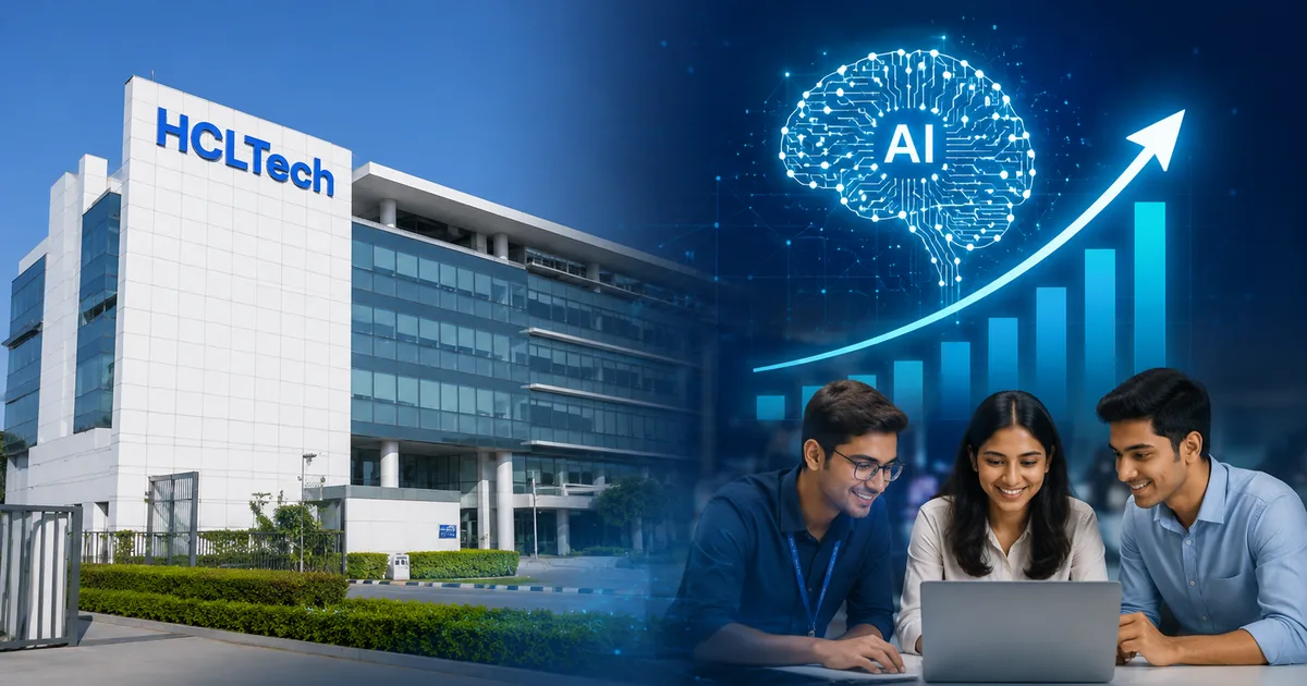 HCLTech building and AI growth charts for Q1 2026