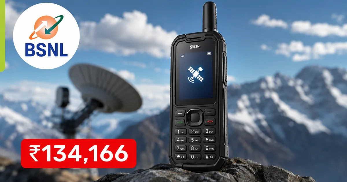 The rugged Inmarsat IsatPhone 2 which is sold as the new BSNL Rs 134,166 satellite phone