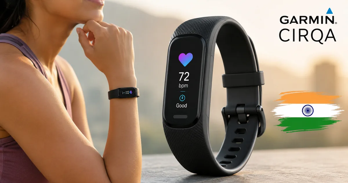 Garmin Cirqa smart band screenless health tracker India price specs and AI features