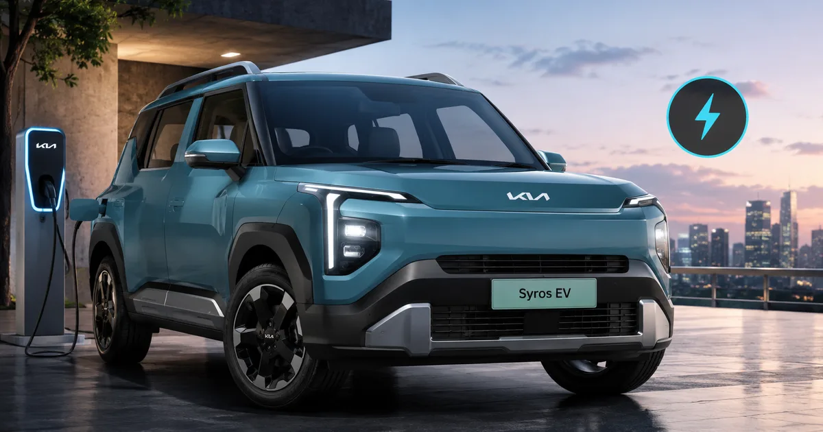 Kia Syros EV charging in India