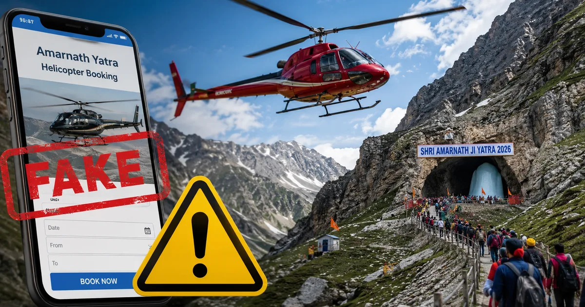 Fake Amarnath Yatra 2026 Helicopter Ticket Booking Websites alert
