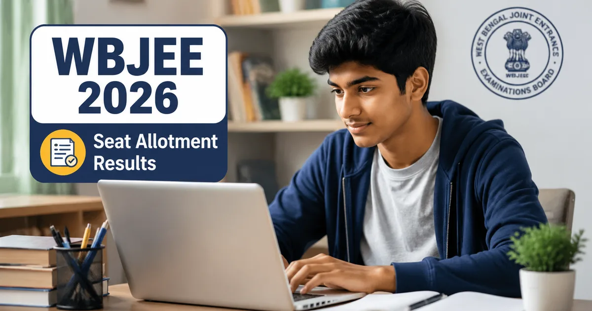 WBJEE 2026 seat allotment results checking process on laptop