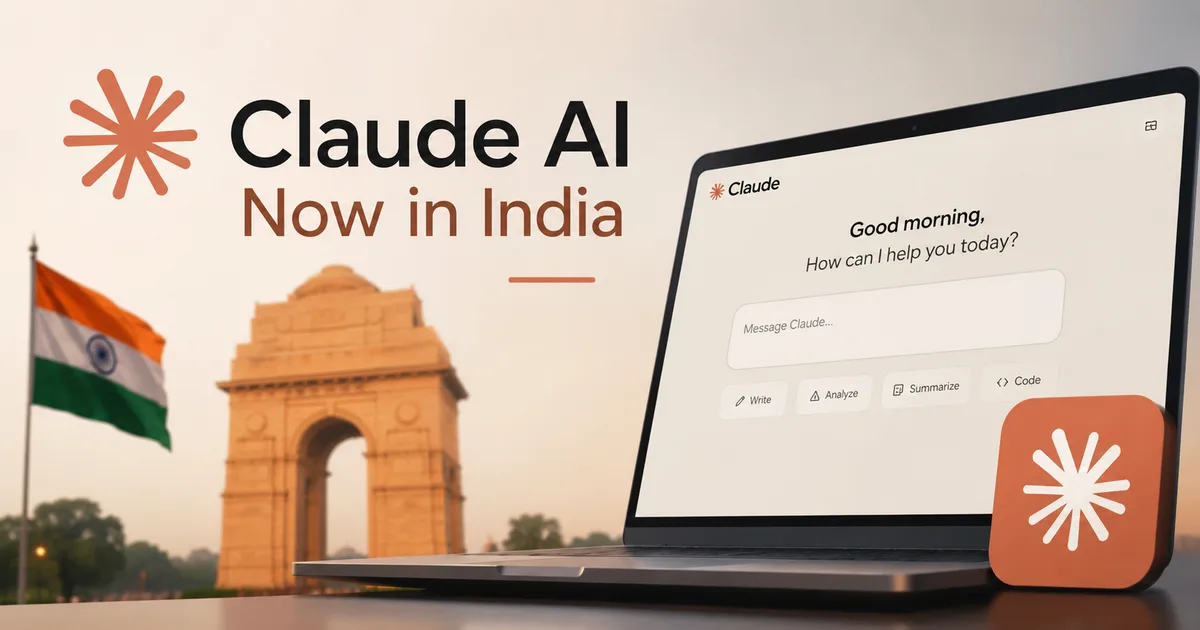 Claude AI India launch 2026 with rupee pricing on a smartphone screen next to a cup of chai