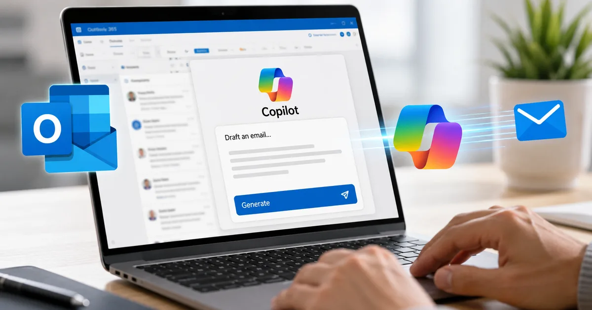 Microsoft Copilot in Outlook 365 generating an email draft