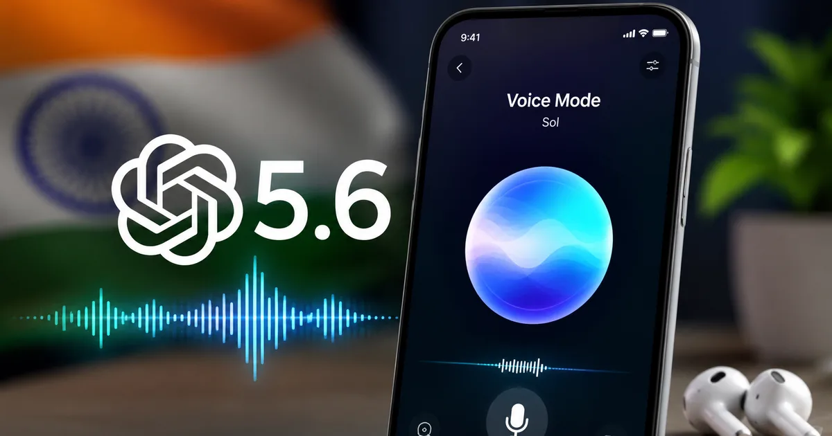 ChatGPT 5.6 Sol Voice Mode India being used on a smartphone