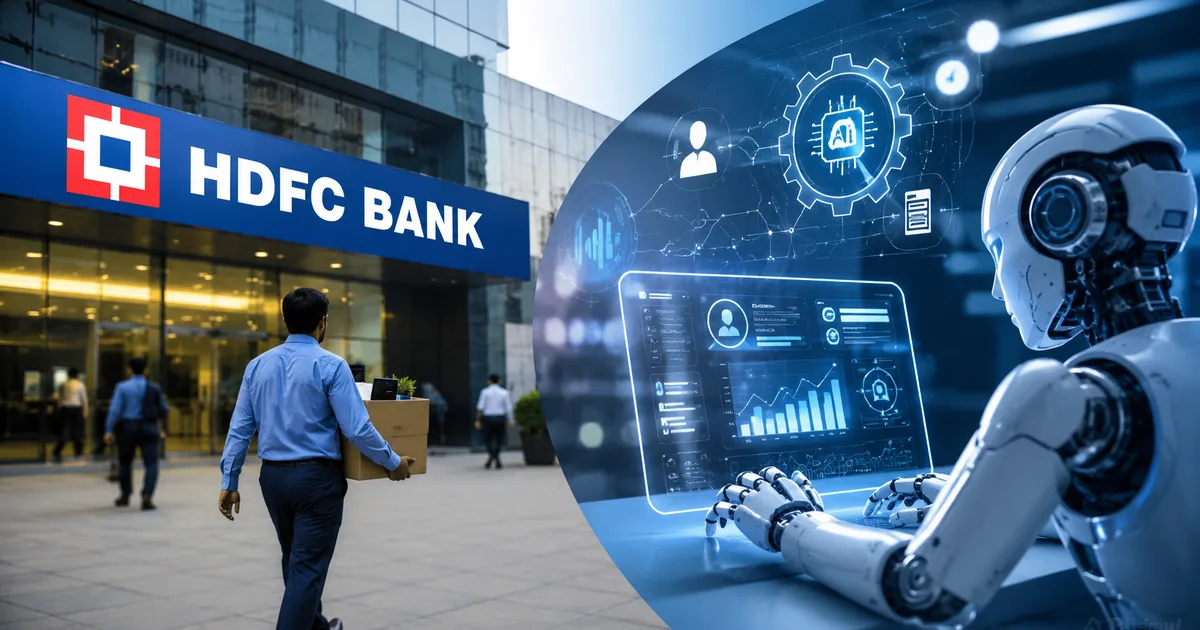 HDFC Bank workforce reduction 2026 causing job cuts via automation