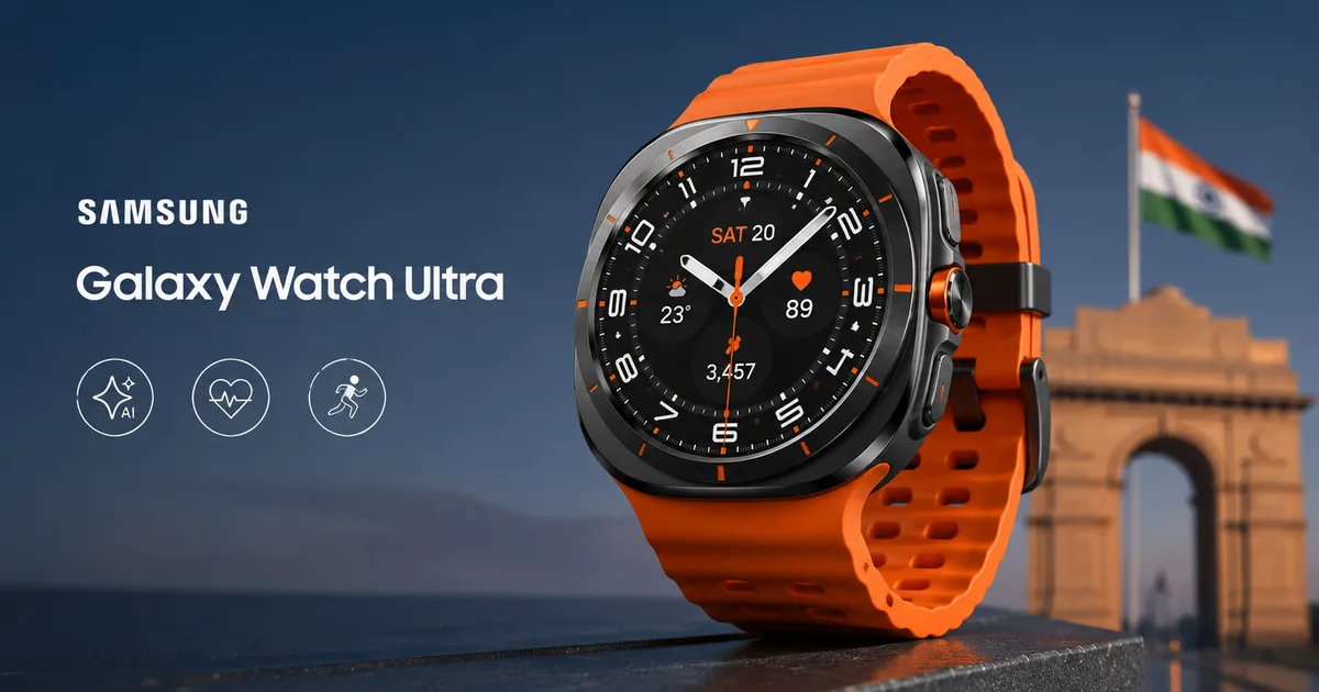 Samsung Galaxy Watch Ultra 2 on a wrist showing the AI energy score