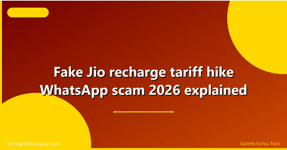 Fake Jio recharge tariff hike WhatsApp scam warning message on a smartphone