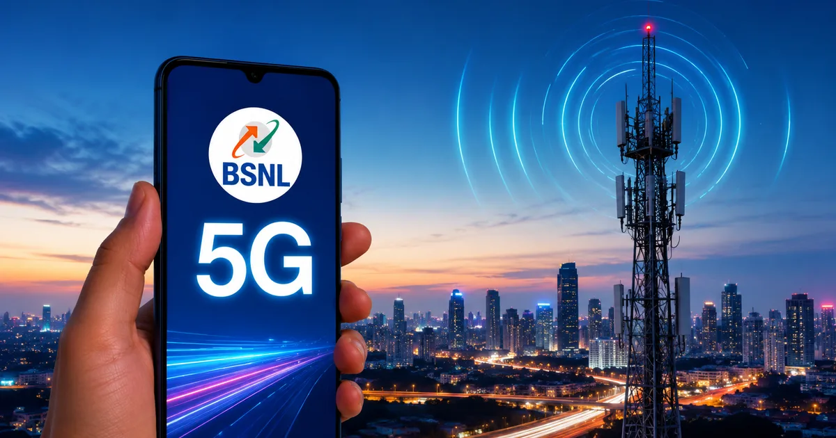BSNL 5G 2026 rollout map on an Indian smartphone screen