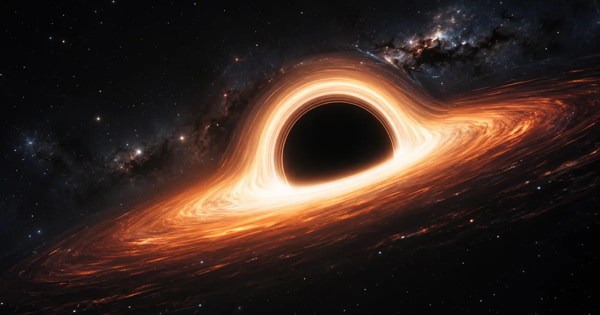 Abstract representation of the new black hole mechanics theory 2026 showing information escaping