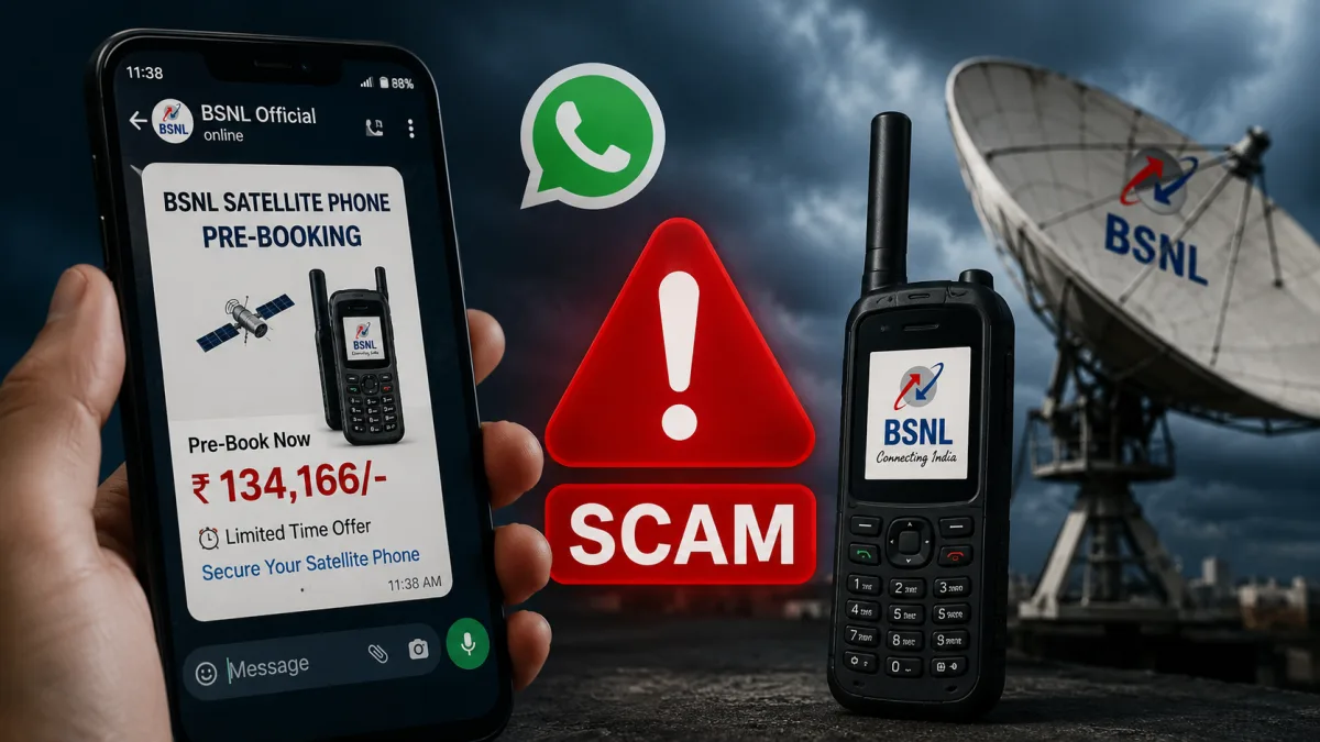 Fake BSNL Rs 134,166 satellite phone pre-booking WhatsApp scam warning