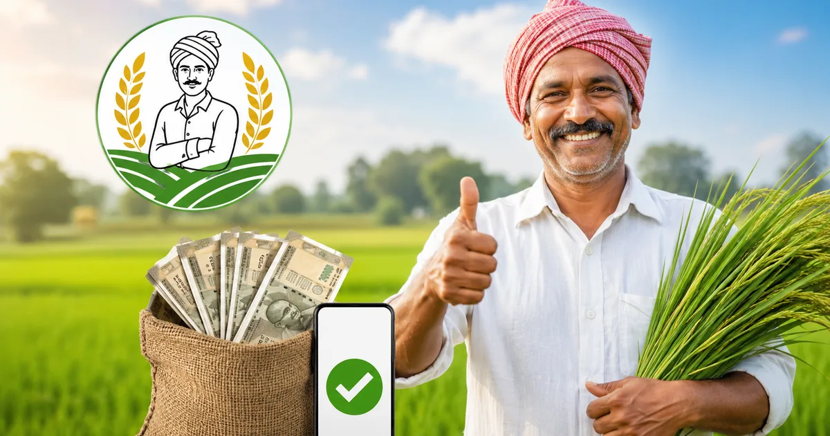 Farmer checking Rythu Bharosa Scheme 2026 payment status on mobile