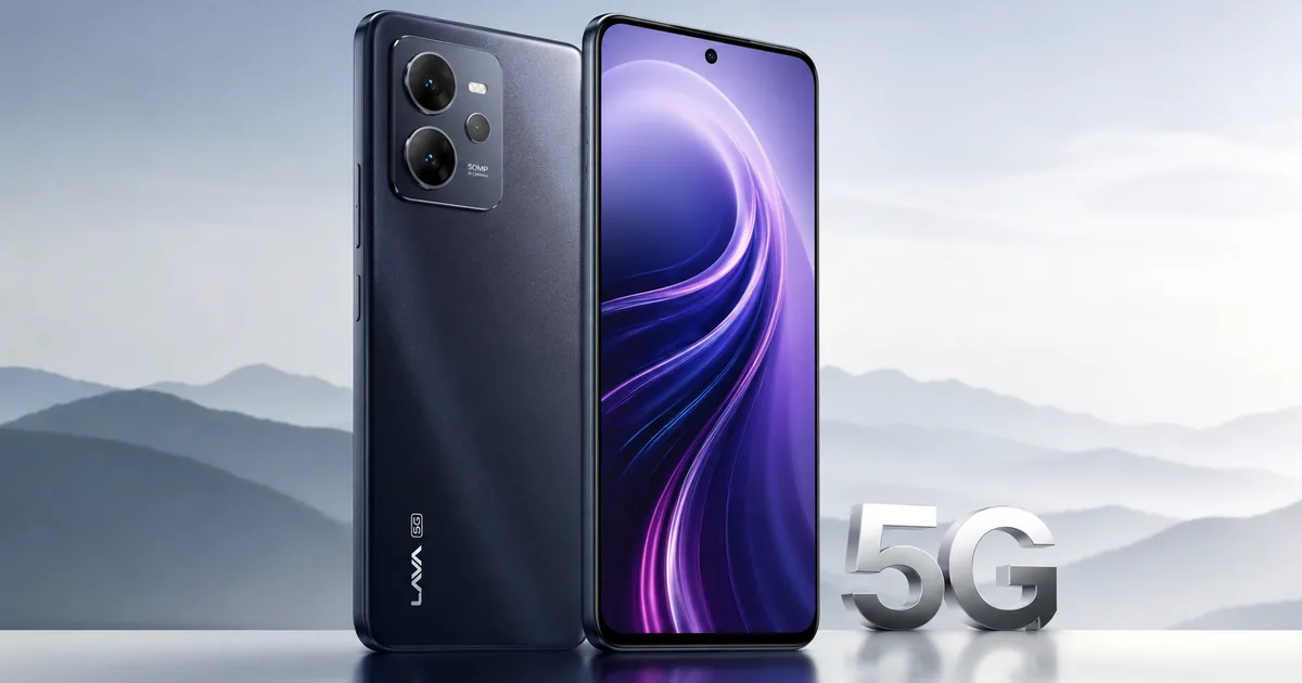 Lava Virat V1 5G smartphone displaying clean Android 16 interface in India