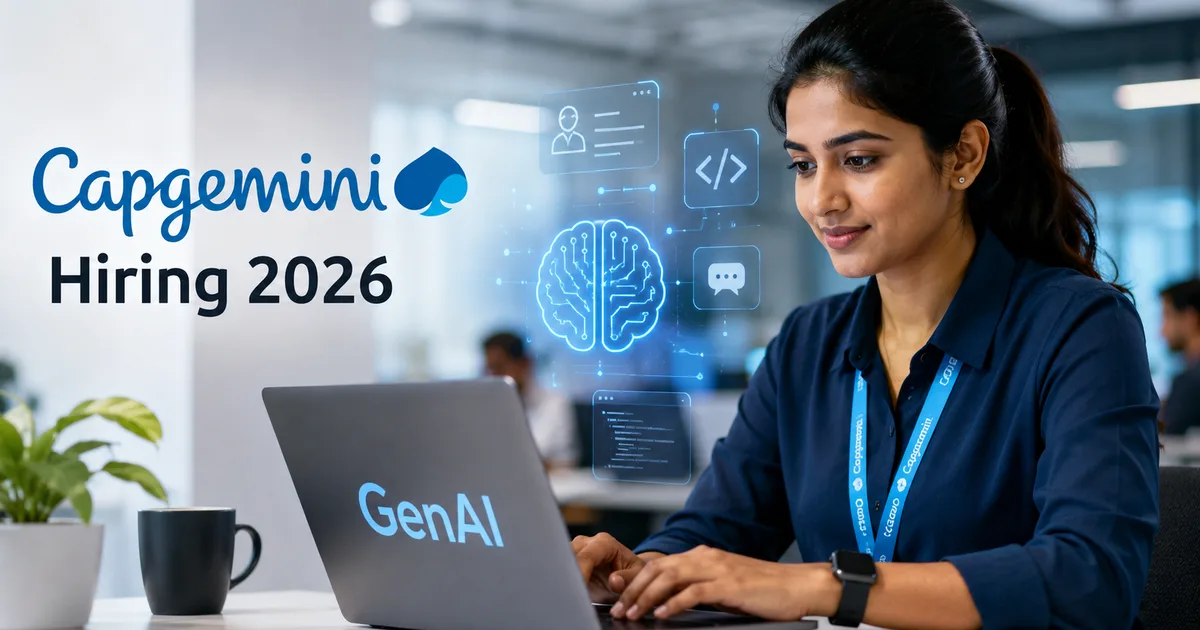 Capgemini India 2026 Hiring GenAI Skills Requirement