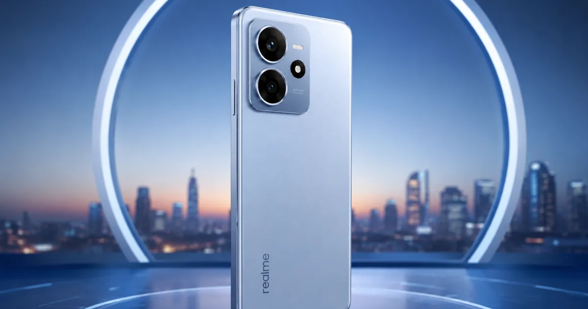 Realme P4s 5G smartphone with 8000mAh battery on display for India launch 2026