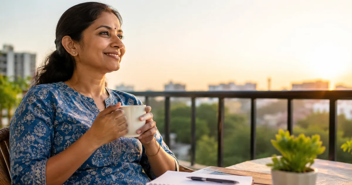 A person reviewing their finances for the Chennai woman early retirement viral story 2026
