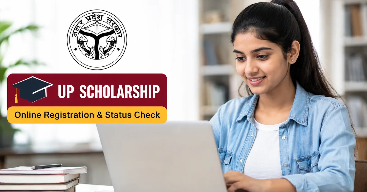 Student filling out the UP Scholarship 2026 online registration form on a laptop