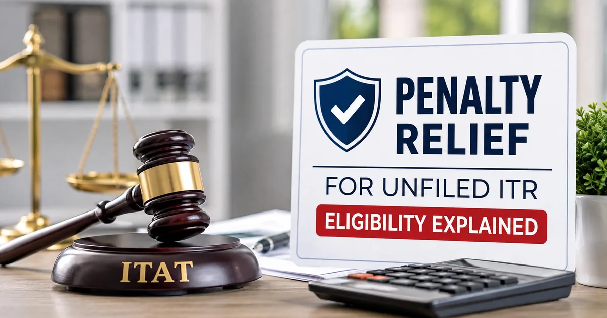 ITAT Penalty Relief for Unfiled ITR 2026 rules and eligibility criteria