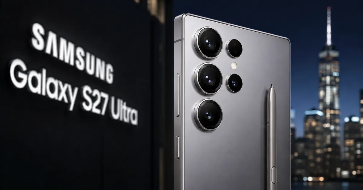 Samsung Galaxy S27 Ultra leak rendering expected design and cameras