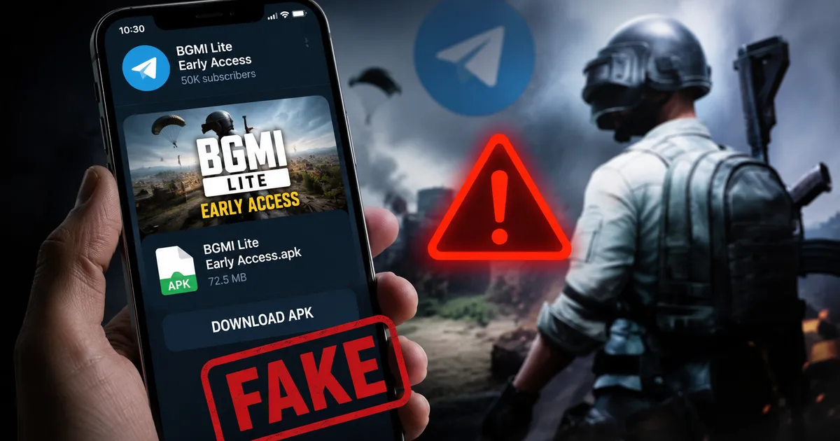 Fake BGMI Lite 2026 Early Access APK Telegram Scam warning