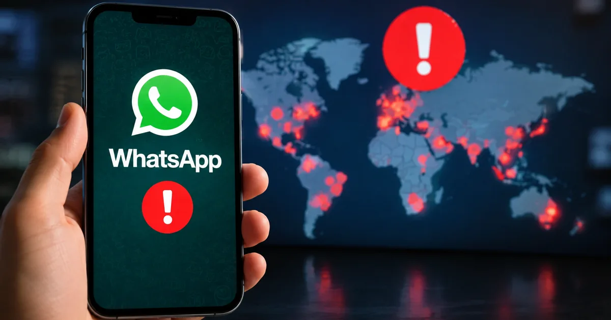 WhatsApp down August 2026 outage with loading screen on mobile phone