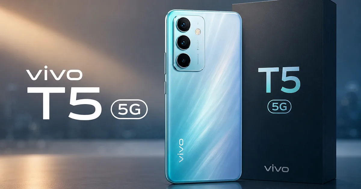 Vivo T5 5G India launch with MediaTek Dimensity 7500 Turbo and 7050mAh battery