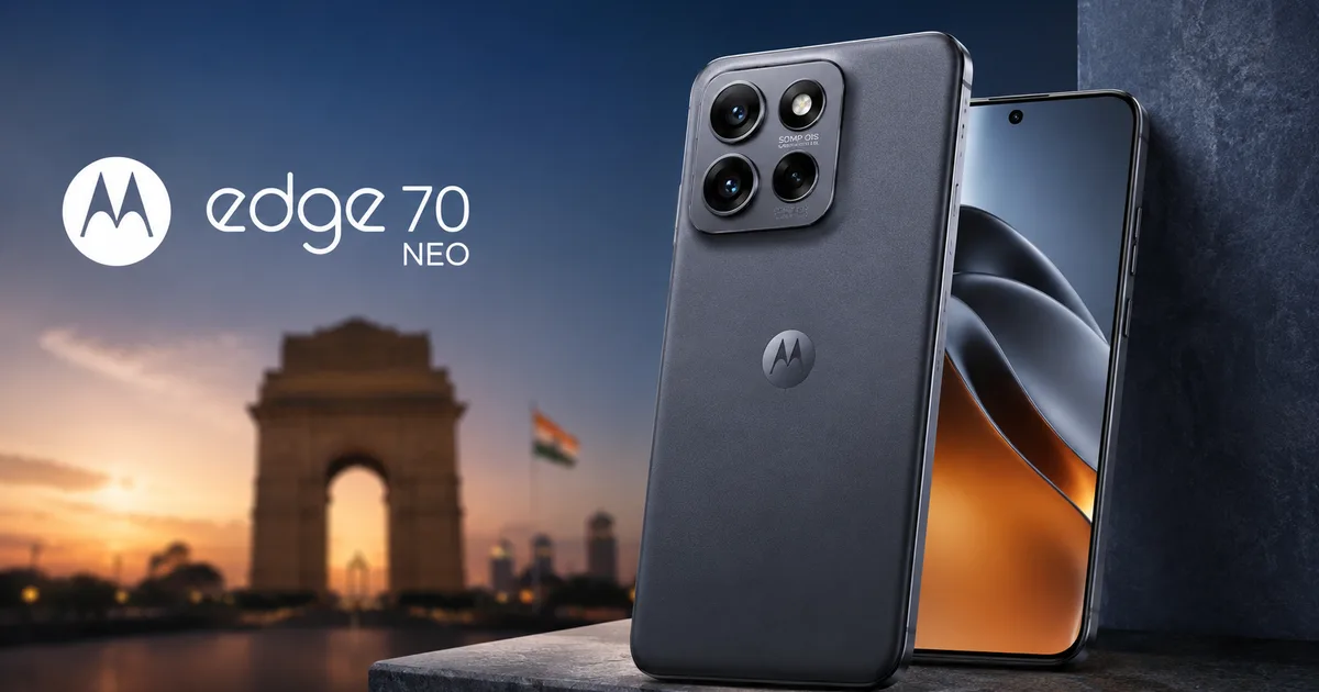 Motorola Edge 70 Neo India Launch 2026 renders showing square camera module