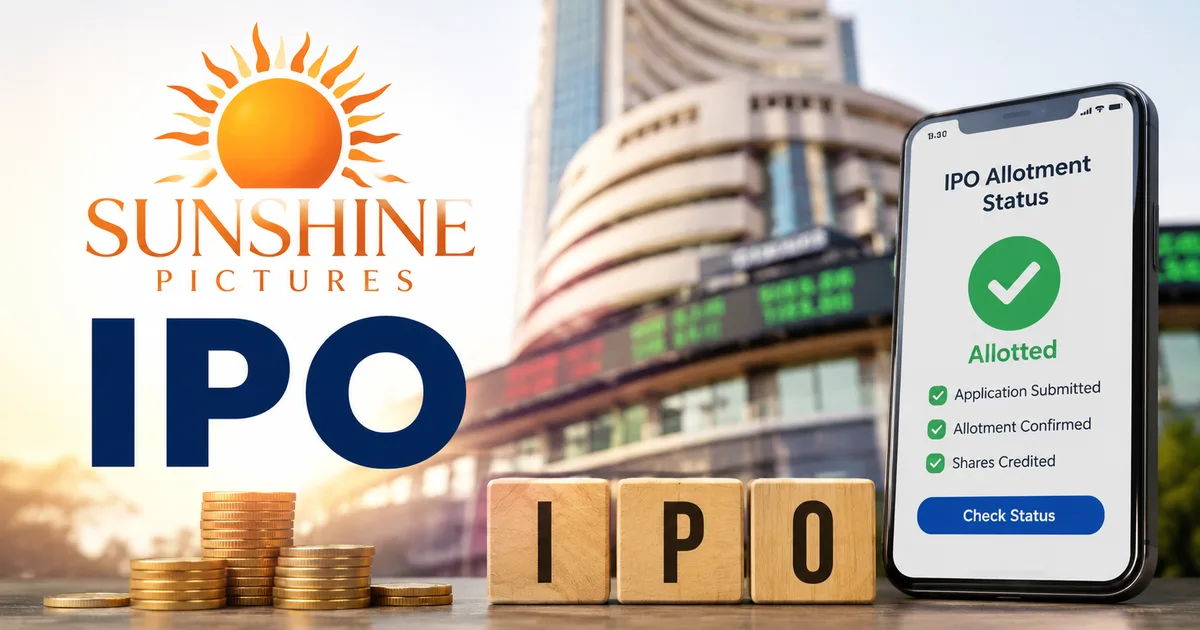 Person checking Sunshine Pictures IPO allotment status on their smartphone